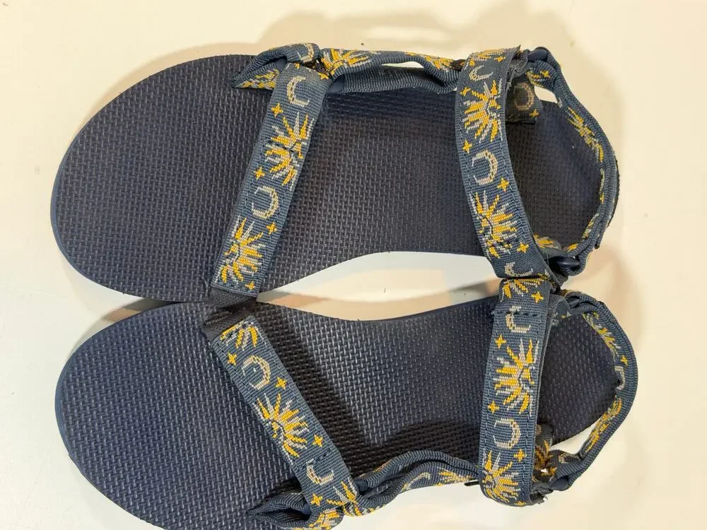 Teva Original Universal Sandal Womens 11 Navy Blue Celestial Sun Moon 1003987